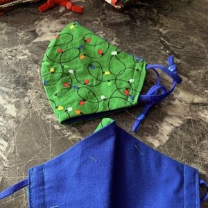 Child Christmas lights child face mask